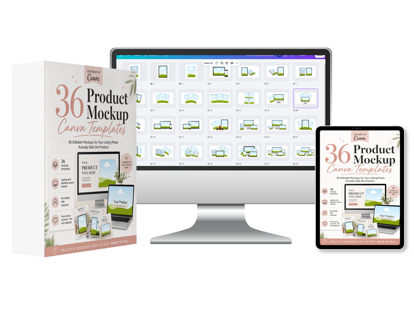 36 Product Mockup Canva Templates